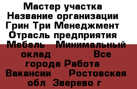 Мастер участка › Название организации ­ Грин Три Менеджмент › Отрасль предприятия ­ Мебель › Минимальный оклад ­ 60 000 - Все города Работа » Вакансии   . Ростовская обл.,Зверево г.